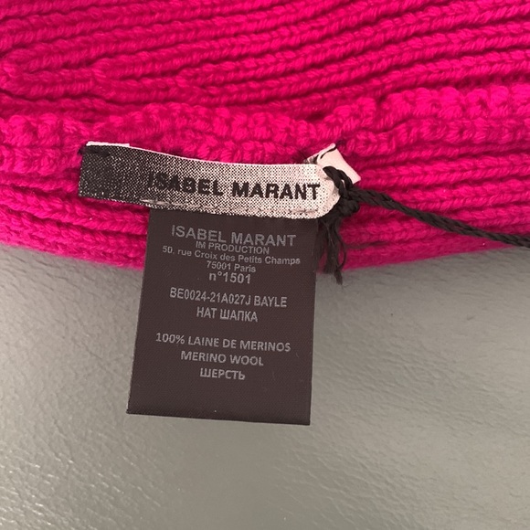 Isabel Marant Isable Marant Bayle Logo Merino Wool Beanie - Picture 3 of 7